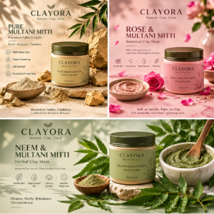 CLAYORA Pure Multani Mitti | Premium Fuller’s Earth
